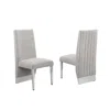 Best Quality Furniture Luxe Rich Gray Boucle Side Chairs - Set Of 2 In Gray