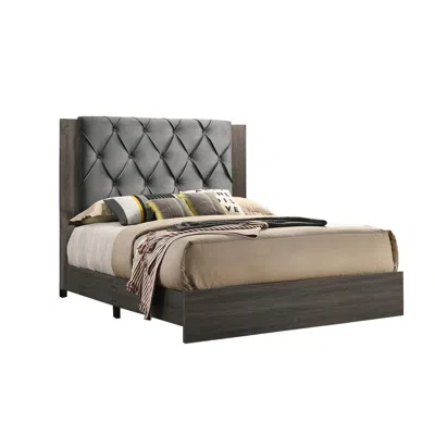 Best Quality Furniture Madelyn Full Bed In Walnut Grey