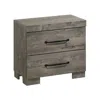 Best Quality Furniture Modern 2-drawer Nightstand In Antique Gray Color