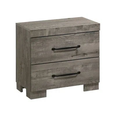 Best Quality Furniture Modern 2-drawer Nightstand In Antique Gray Color