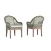 Best Quality Furniture Outdoor Patio Dining Chairs (set Of 2) - Light Oak Acacia Wood Frame Rope Design
