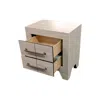Best Quality Furniture Rustic Gray Oak 2-drawers Nightstand In Neutral