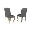Best Quality Furniture Side Chairs, Set Of 2 In Gray Linen
