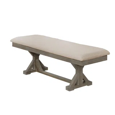 Best Quality Furniture Upholstered Bench, Beige.