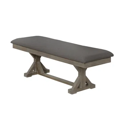 Best Quality Furniture Upholstered Bench, Gray