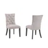 Best Quality Furniture Upholstered Side Chairs With Tufted Buttons And Nailhead Trim