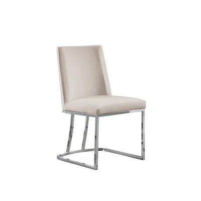 Best Quality Furniture Velvet Upholstered Side Chair, Silver Color Legs, 4 Colors To Choose (set Of 2) - Beige