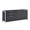 Best Quality Furniture Walnut Wrapped Cabinet Stand With Stainless Steel Handle