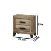 Best Quality Furniture Weathered Brown Pine 2-drawers Nightstand In Brown