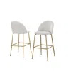 Best Quality Furniture White Barstool With A Gold Base