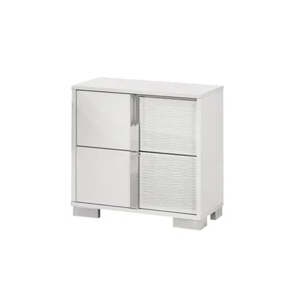 Best Quality Furniture White Nightstand With 2 Drawers