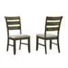 Best Quality Furniture Wood Ladderback Dining Chairs (set Of 2) In Green