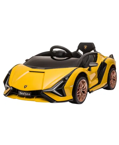 Best Ride On Cars Lamborghini Sian 12v Powered Rideon In Yellow