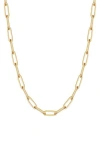 Best Silver 14k Yellow Gold 4.5mm Paper Clip Chain Necklace In Gold