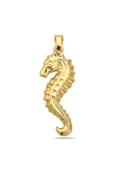 Best Silver 14k Yellow Gold Seahorse Pendant