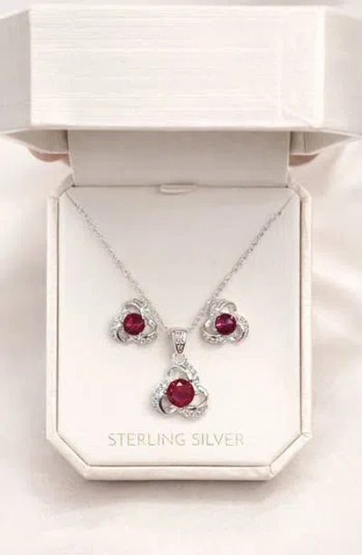 Best Silver Cubic Zirconia Stud Earring & Pendant Necklace Set