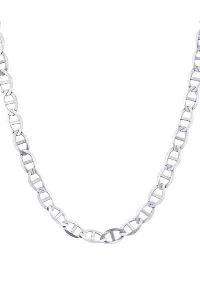 Best Silver Flat Mariner Chain Necklace In Metallic