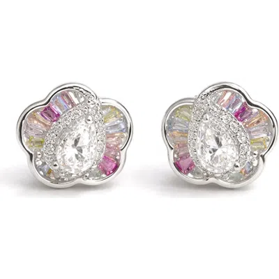 Best Silver Floral Cubic Zirconia Stud Earrings