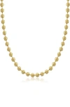 Best Silver Gold Plated Sterling Silver Moon Ball Chain Necklace In Gold