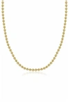 Best Silver Gold Plated Sterling Silver Moon Ball Chain Necklace In Gold