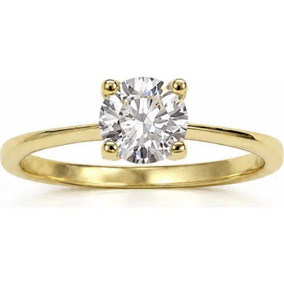 Best Silver Moissanite 4-prong Ring In Gold Plated