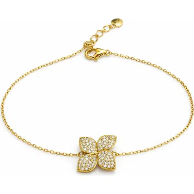 Best Silver Moissanite Floral Pendant Bracelet In Pattern