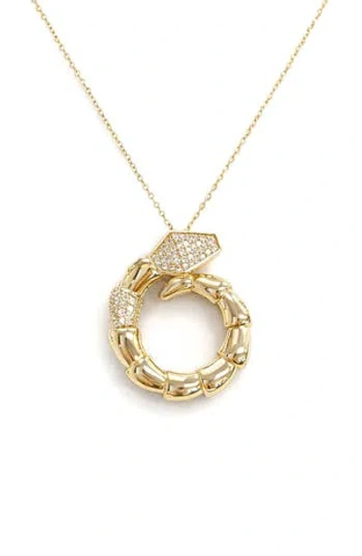 Best Silver Moissanite Snake Pendant Necklace In Gold