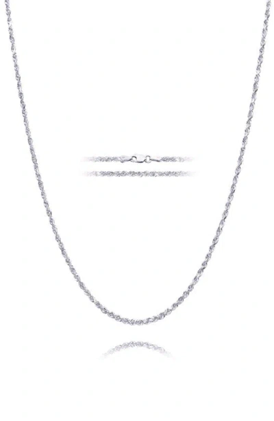 Best Silver Rope Chain Necklace In Metallic