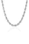 BEST SILVER ROPE CHAIN NECKLACE