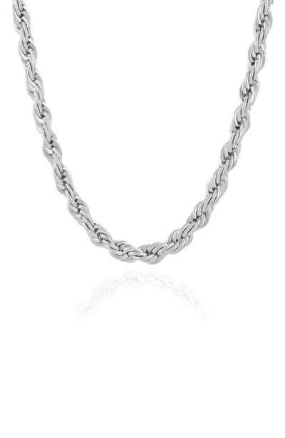 Best Silver Rope Chain Necklace In Metallic