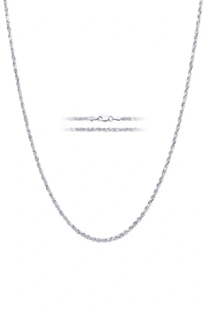 Best Silver Sterling Silver 2.5mm Rope Chain Necklace In Metallic