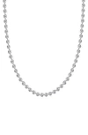 Best Silver Sterling Silver 4mm Crescent Ball Chain Necklace In Silver