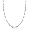 Best Silver Sterling Silver Moon Ball Chain Necklace In Silver
