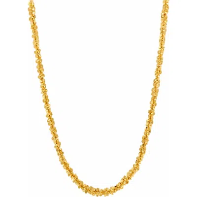 Best Silver Twisted Rock Chain Necklace In Gold Plated