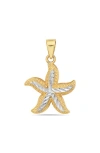 BEST SILVER TWO-TONE STARFISH PENDANT