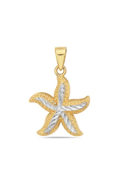 Best Silver Two-tone Starfish Pendant In Gold