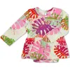 Bestaroo Autumn Bliss Long Sleeve Skirted Bodysuit In Pink