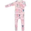 Bestaroo Mermaid Tails Print Footie In Pink