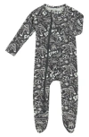 Bestaroo Space Dreams Print Footie In Charcoal