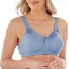 Bestform Satin Trim Wireless Cotton Bra With Unlined Cups-5006715 In Purple