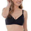 Bestform Striped Wireless Cotton Bra With Lightly-lined Cups-5006248 In Black