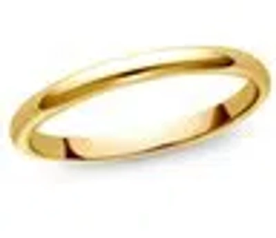Pre-owned Bestgoldshop 2mm Solid Domed Plain Wedding Band Ring Real 14k Yellow Gold