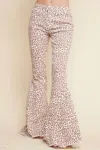 Beston Wild About You Bells Jeans In Brown Multi In Brown