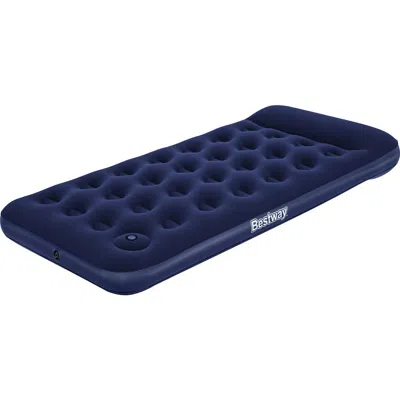 Bestway Easy Inflate Flocked Air Bed, Twin, Blue