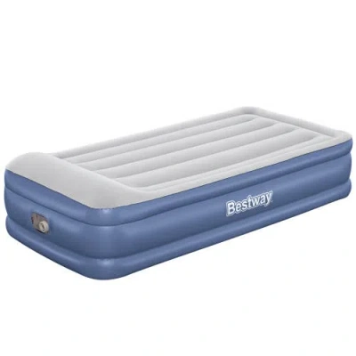 Bestway Tritech 18" Twin Air Mattress With Built-in Ac Pump & Antimicrobial Coating