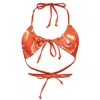 Shop Be.swimwear Women's Red Jade Reversible Triangle Bikini Top - Poppies/coral