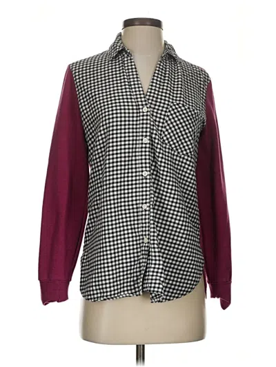 Pre-owned Betabrand 3/4 Sleeve Blouse In Burgundy