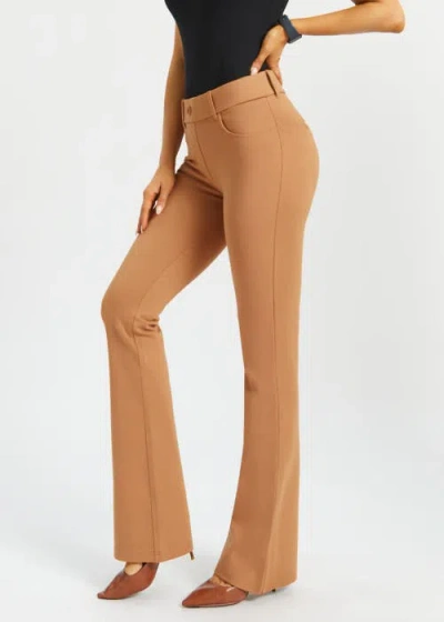 Betabrand 7 Pocket Dpyp Dress Pant Yoga Pants Bootcut In Brown