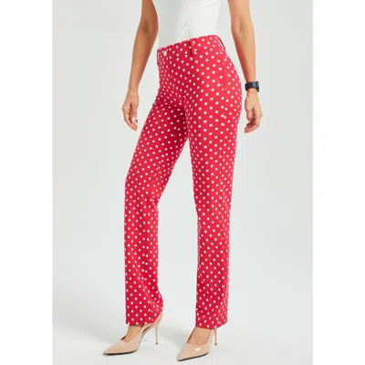 Betabrand Classic Dpyp Dress Pant Yoga Pants Straight Leg In Red