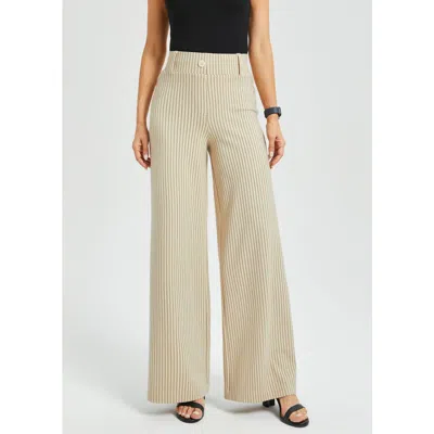 Betabrand Classic High Waist Dpyp Dress Pant Yoga Pants Wide Leg In Neutral